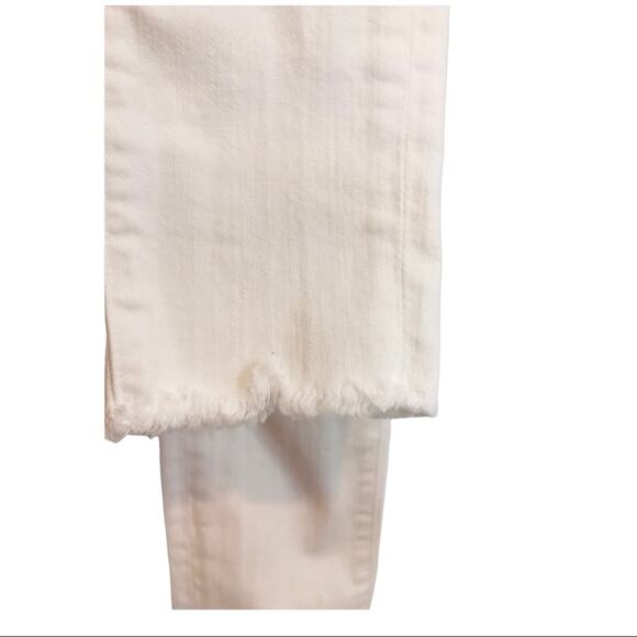 Frame Le Skinny De Jeanne White Distressed Jeans Skinny frayed hem - Picture 6 of 10